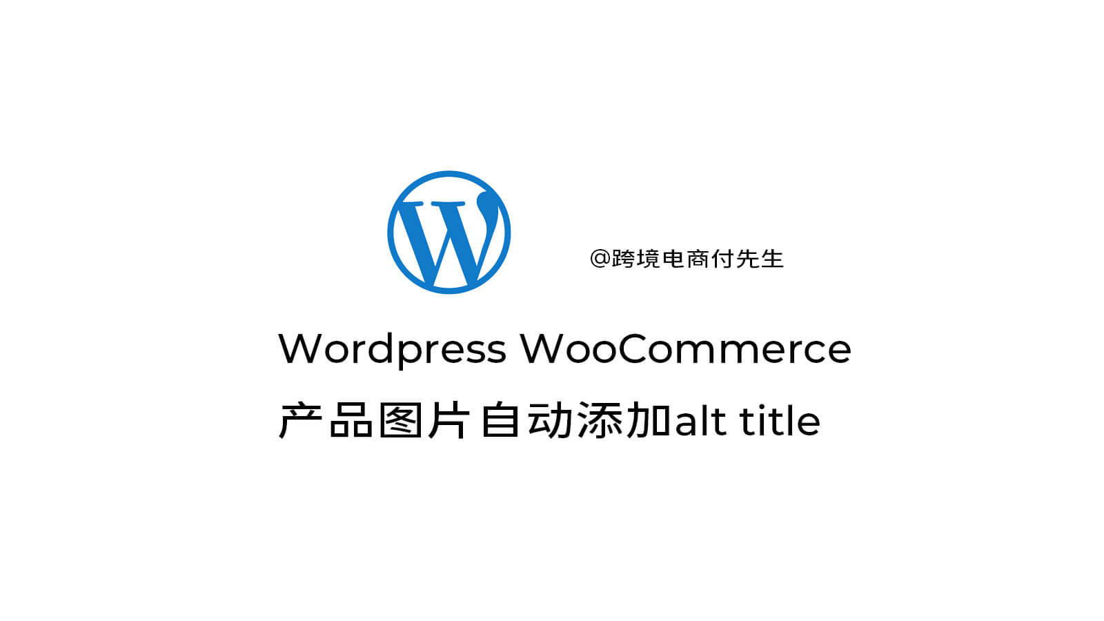 WordPress WooCommerce产品图片自动添加alt title