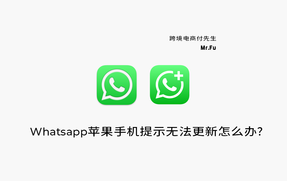 Whatsapp苹果手机提示无法更新怎么办？
