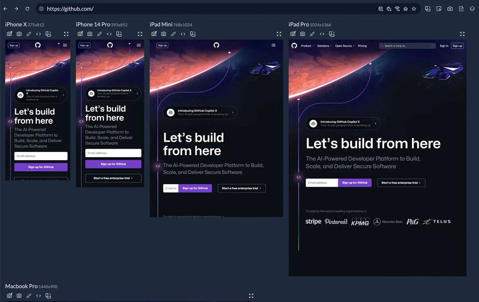 Website Responsive Testing Tool 网站自适应检查工具